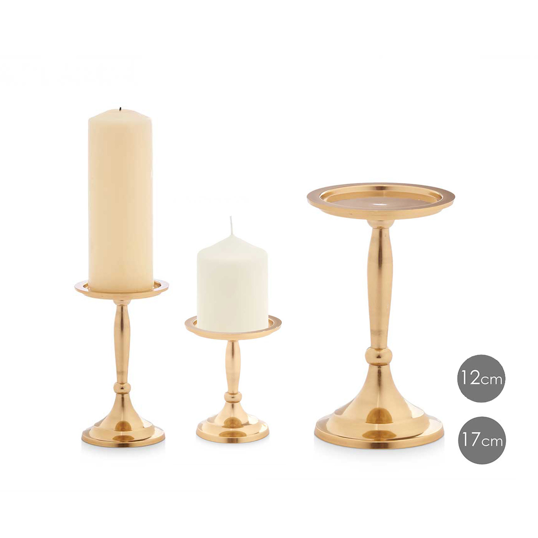 Castiçal Dourado - Metal | Coisas Giras